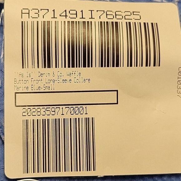 NWOT Denim & Co Waffle Button Front Collared Tunic Sz S - Picture 9 of 11